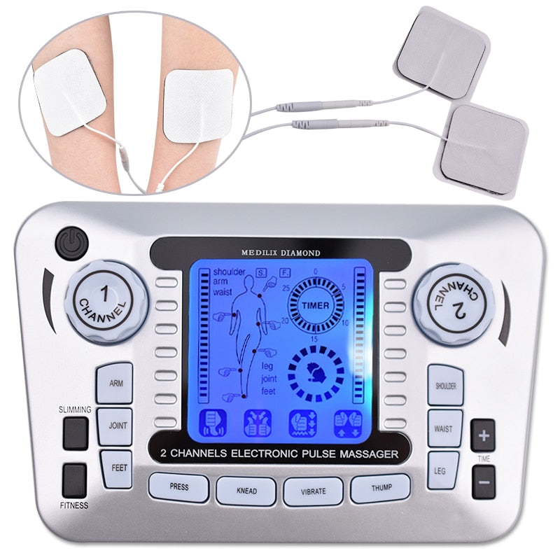 Electrical Nerve Relax Muscle Stimulator Acupuncture Fat Burner Pain Relief Electronic Pulse Massager Tens EMS Slimming Machine