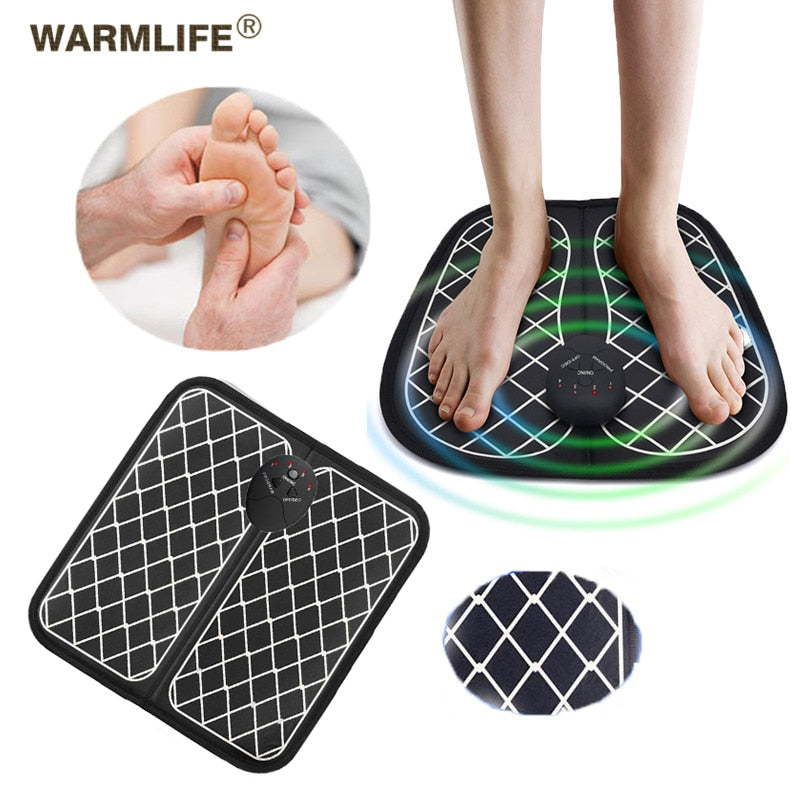 Electric EMS Foot Massager Wireless Feet Muscle Stimulator ABS Physiotherapy